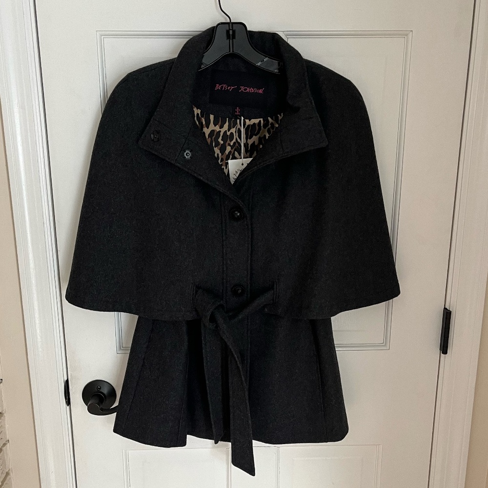 NWT Betsy Johnson Cape Coat